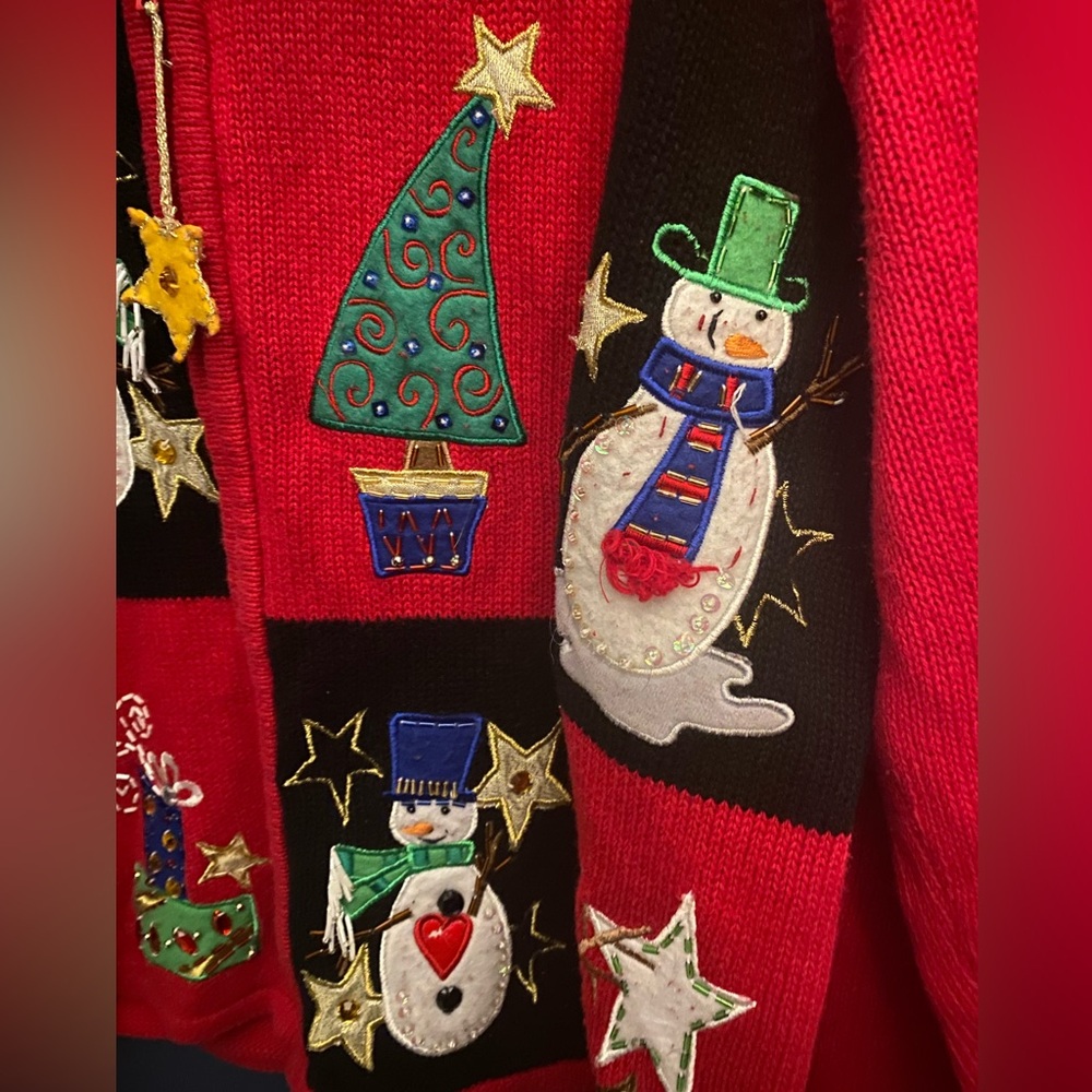 Tiara International Christmas Collection Vintage Holiday Sweater Size XL ☃️ - Picture 4 of 5